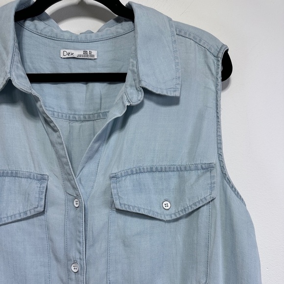 DEX | Tencel Sleeveless Short Utility Romper | Size XL - Picture 3 of 6